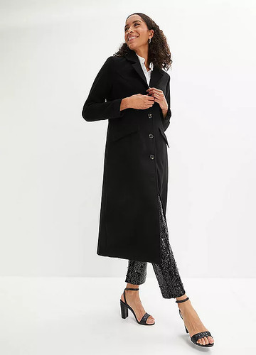 Manteau long laine look - manteau,