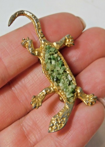 Broche vintage jade - vintage, en