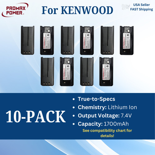 10x ion battery for kenwood - li-ion,