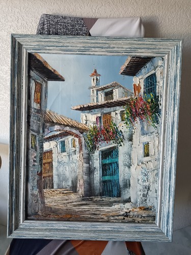 Tableau huile sur toile - tableau, au