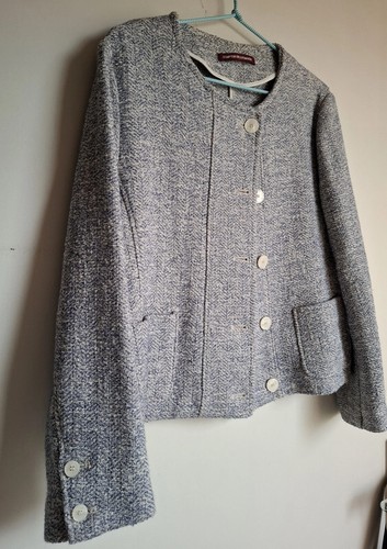 Veste chinée bleu pâle