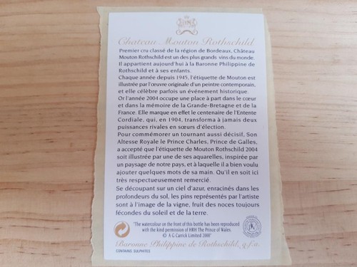 Contre étiquette vin chateau - vin,