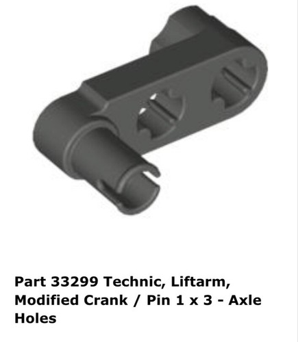 Lego 32299 dark gray - 1x,