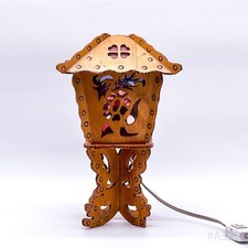 Lampe De Table Vintage En Bois