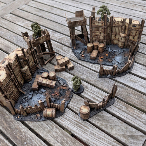 Printed orc fortress set - fortress,