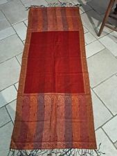 Grand Châle etole  laine cachemire et soie TBE 1,80 m x 70 cm tbe