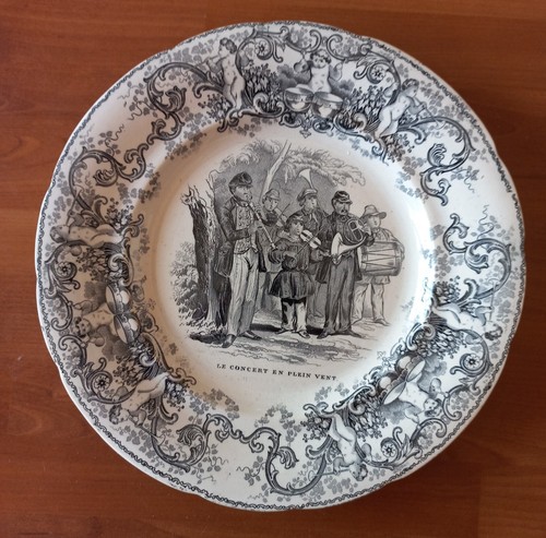 Assiette faience creil - faience,