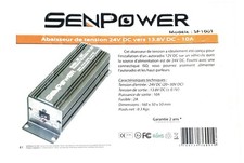 Lot de 2 abaisseurs de tension PL pr autoradios et GPS 24/12V 10A Senon SP-100T