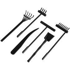  6 Pcs Desk Garden Zen Kit Râteau À Sable Râteaux Mini Outils Jardinage