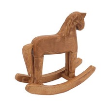 Cheval à Bascule En Bois Ancien Chanceux Sculpté à La Main Cheval De Troie FR
