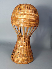 Porte chapeau ou marotte  rotin vintage 70s B745