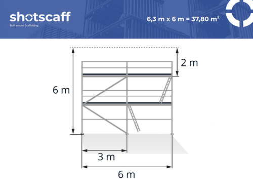 échafaudage aluminium 6x6m - en,