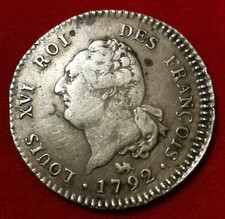 louis XVI ♦ 30 SOLS GENIE ♦ 1792 A an 4 ♦ PARIS ♦ 1er Sem ♦ RARE TTB !