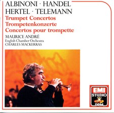 ALBINONI HANDEL HERTEL TELEMANN Trumpet Concertos Maurice ANDRÉ MACKERRAS [CD]