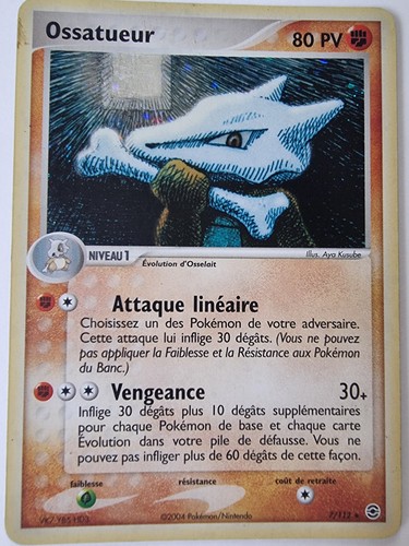 Carte pokémon ossatueur 112 - pokémon,