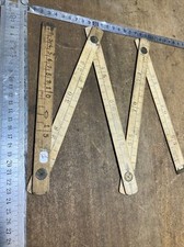 Mètre en Bois old tool   outil ancien D’atelier (  n° 1)