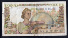 RARE BILLET 10000 FRANCS GENIE