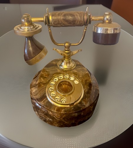 Vintage onyx marble rotary - vintage,