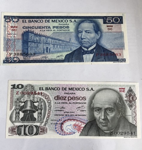 Lot billets mexique - 2, –
