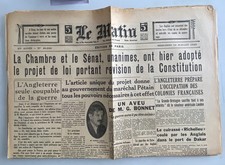 JOURNAL LE MATIN 10/7/1940 LE