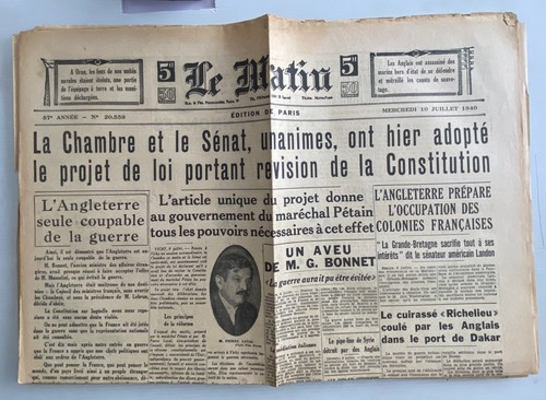 Journal matin 1940 - matin, le