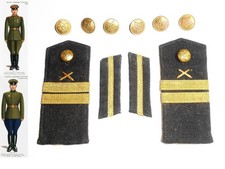 Uniforme habillé des troupes d'artillerie épaulettes URSS + boutons +...