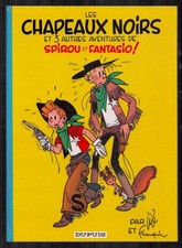 FRANQUIN . SPIROU ET FANTASIO N°3 . CHAPEAUX NOIRS . RÉÉD DOS ROND . 1966+SACHET