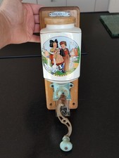 moulin à café mural Faïence de Digoin  Alsace COULAUX & CIE MOLSHEIM 