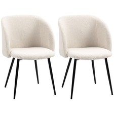 HOMCOM Lot de 2 chaises de