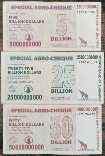 Série billets zimbabwe - série,