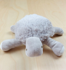 Peluche doudou tortue blanc gris BNP Paribas environ 22 cm TBE