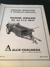 Original ALLIS-CHALMERS Manure Spreader TM-292A Operators Manual