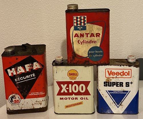 Lot vieux bidon huile - vieux,