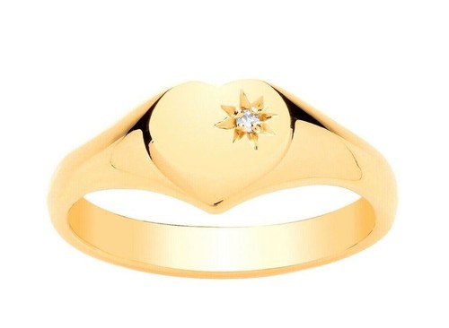 Bague chevalière coeur