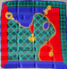 Foulard/Carré/Shawl★NINA RICCI en soie 100%★hand rolled-38g★Silk SCARF schal