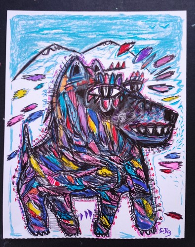 Tableau chien loup - loup, malinois
