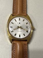 ANCIENNE MONTRE LIP SPORT AUTOMATIQUE BRACELET HOMME UHR WATCH LIP OR PLAQUE