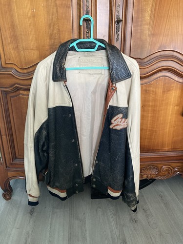 Veste cuir guess usa homme - cuir,