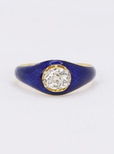 Bague solitaire or jaune