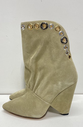 Iro paris beige suede grommet - beige,