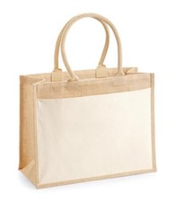 Sac À Main Shopper En Jute Beige Westford Mill En Toile Avec Poche Avant