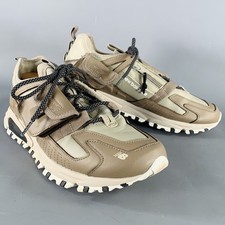 NEW BALANCE Taille 10.5 Coureur Gris Fauve Couleur Bloc Cuir Baskets à Lacets