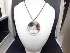 Pendentif arbre de vie 5 cm sur cordon ciré noir