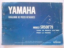 YAMAHA SR 500 1979 Type 2J4/3H0 France  Catalogue pieces detachées PARTS-LIST