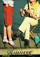  publicité Advertising 0422 1981  chaussures sandales Salamander  peche