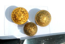 RARE 3 BOUTON UNIFORME ANCIEN - LYCEE DE FOIX - A.M & Cie / PERFECTION D:15,18mm