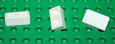 3 x Lego White slope ref 85984