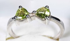 --- Bague en Argent 925/1000ème et Péridot - Réf.1001342-25 --B8