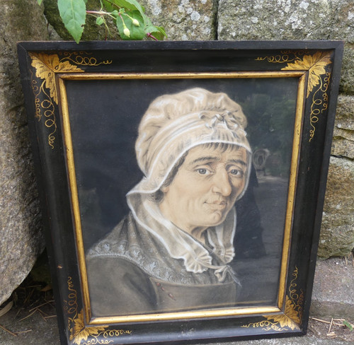 Gouache pastel cadre - gouache, époque