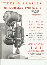 LAT - MACHINES OUTILS METROLOGIE OUTILLAGE SPECIAL / catalogue brochure dépliant